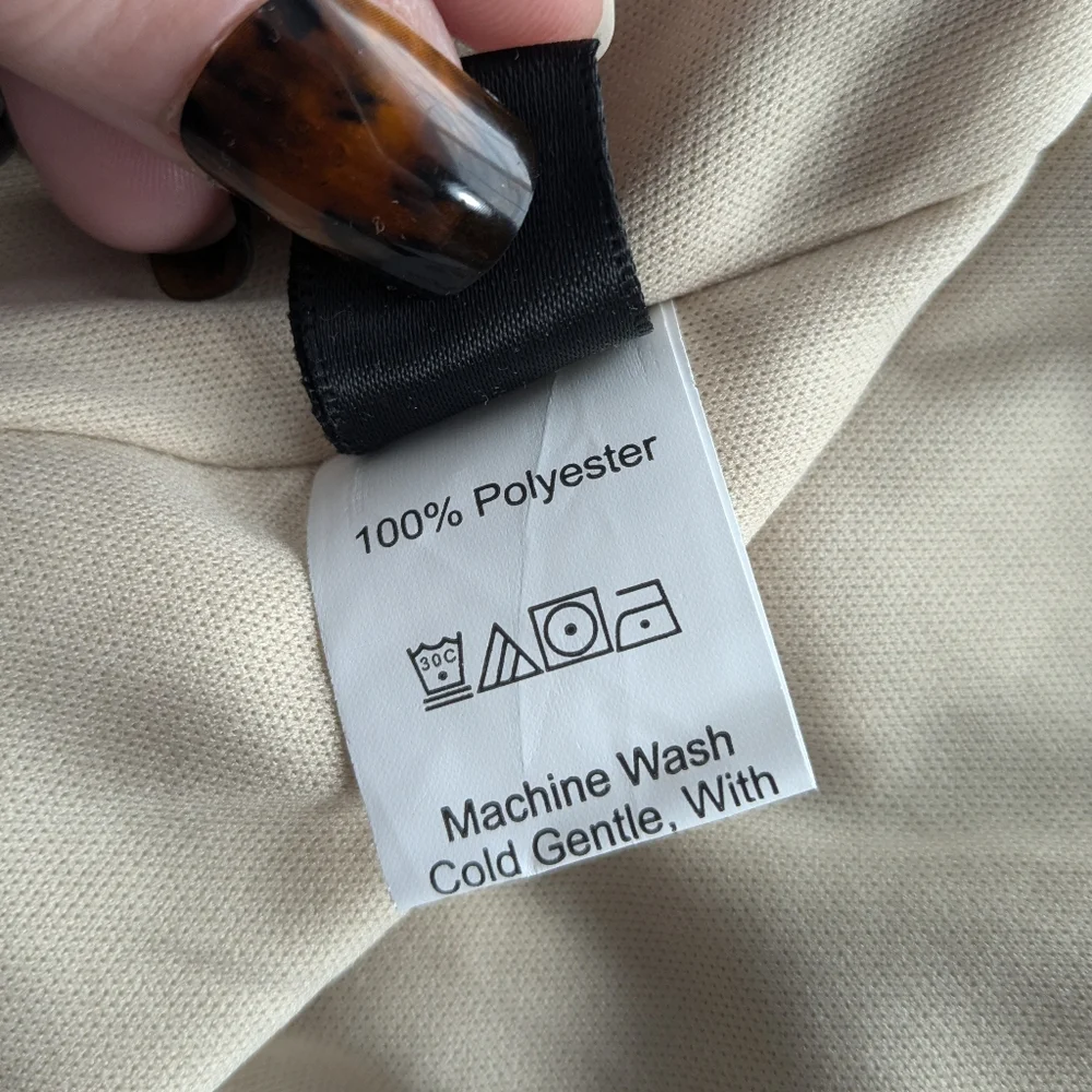 Shein Cream Lush Dress with Black & Orange Daisies